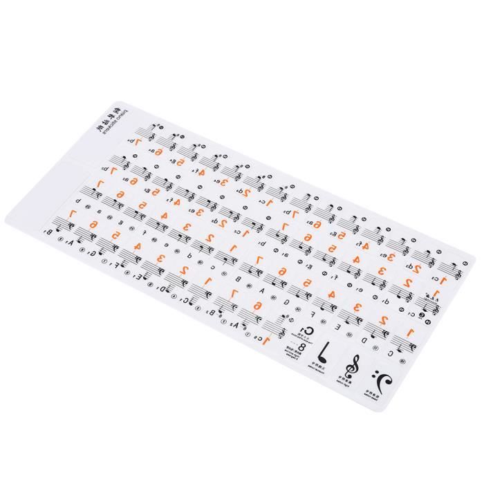 Autocollants Silicone Pour Touches De Piano 88 Notes GNHG - Réutilisables, Sans Colle, Pour Débutants