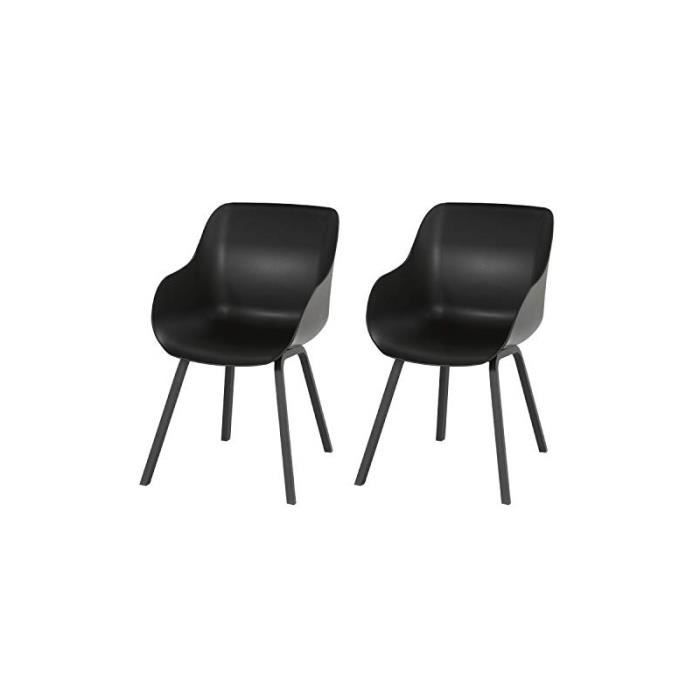 chaises sophie element organic - noir - lot de 2