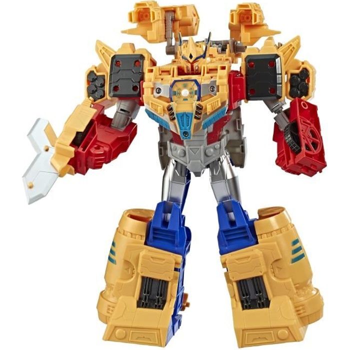 Transformers Cyberverse - Robot Action Optimus Prime Ark Power Camion - 30cm - HASBRO - Jaune - Mixte - Enfant