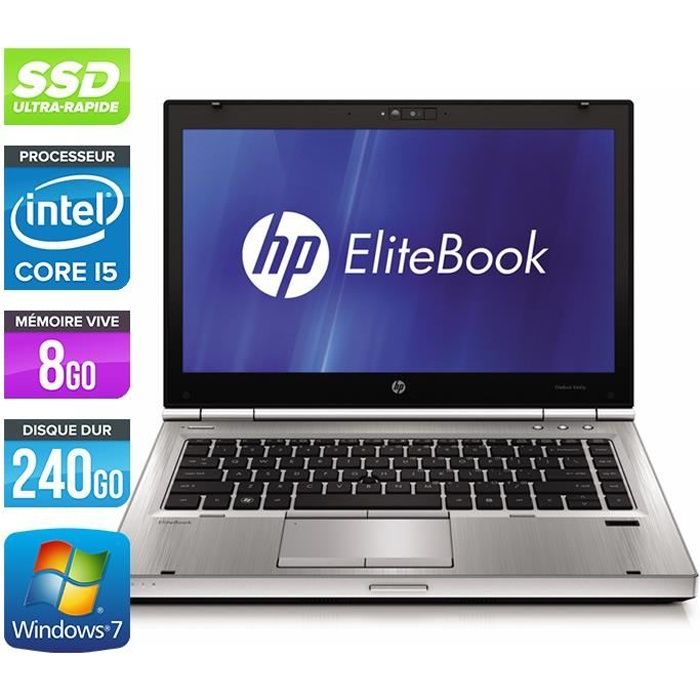 Top achat PC Portable Ordinateurs portables HP EliteBook 8470P - Core i5-3210M -8Go -240Go SSD pas cher