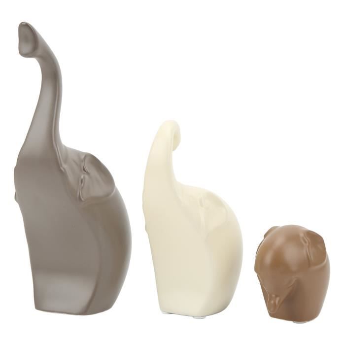 Statuette Éléphant En Céramique – Porte-bonheur élégant Pour Salon, Bureau Ou Déco D’intérieur