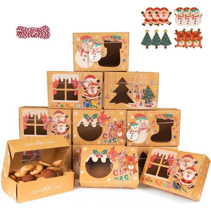 Boîte à Biscuits De Noël En Métal – Forme Maison Pain D'épice 2.5L, Motif Multicolore, Neuve