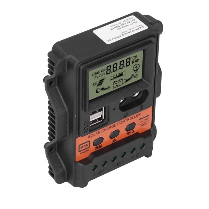 Régulateur De Charge Solaire PWM 12V/24V 30A – Universel