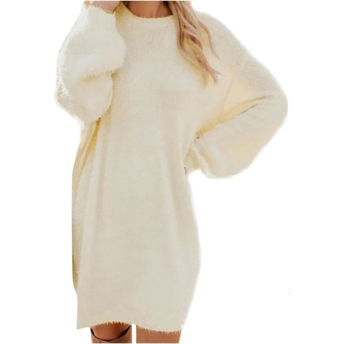 pull femme hiver chaud avec motif rayure pull oversize chic imprimé rayé classique pullover tricoté jacquard léger decontracté haut thermique manche longue col rond ample chandail pulls (Orange, S
