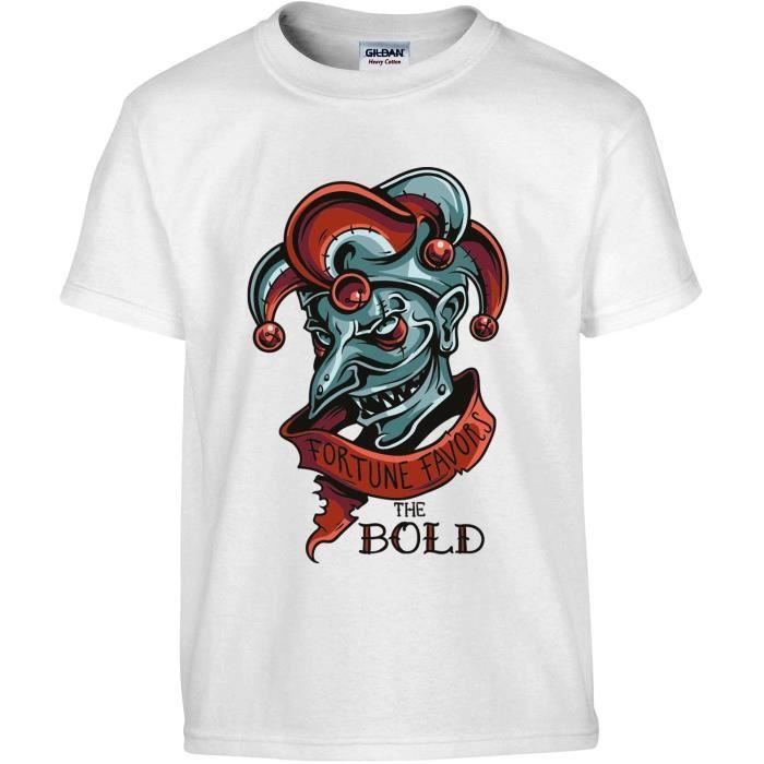 Avoir Images Kreamode T Shirt Homme Joker Humour Noir Bouffon Parodie actualisé salutations