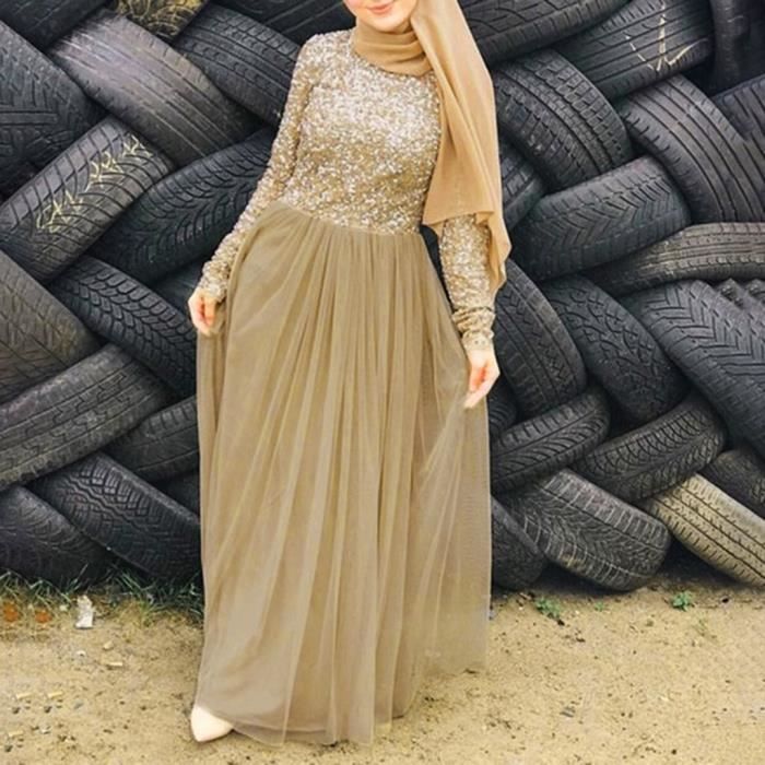Robe maxi de soir?�e musulmane ?�l?�gante de haute qualit?� Cape Slim robes de soir?�e musulmanes 