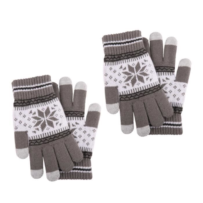 Gants D'Hiver Tactiles Tricotés Chauds – Homme & Femme – Écran Tactile, Cyclisme, Randonnée, Ski