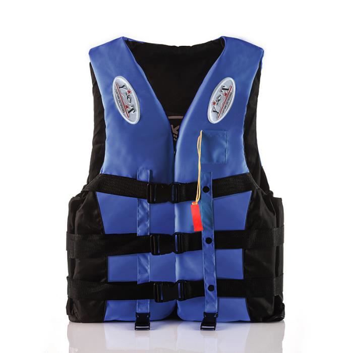 Gilet de sauvetage universel Adulte Natation Bateau Ski Vest+Whistle Outdoor Practical Life Jacket Whistle S -XXXL