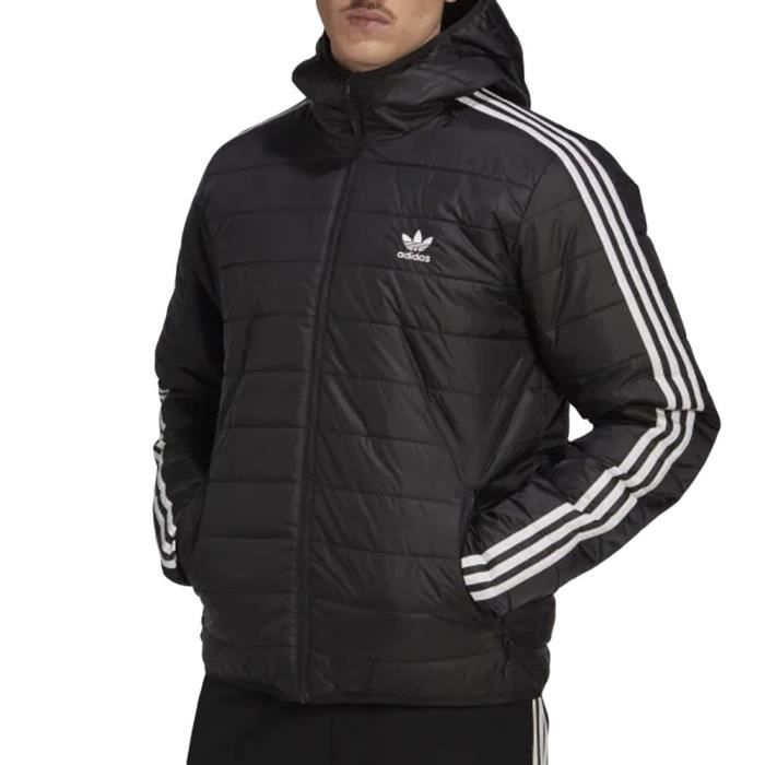 Doudoune à Capuche Noir Homme Adidas Pad Hooded Puff