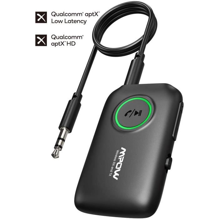 Transmetteur Bluetooth 4.0 - Adaptateur Audio Pour Voiture, TV, PC, Haut-parleurs - Convertisseur Audio 3.5mm/RCA En Bluetooth - Jusqu'à 10 M De Portée