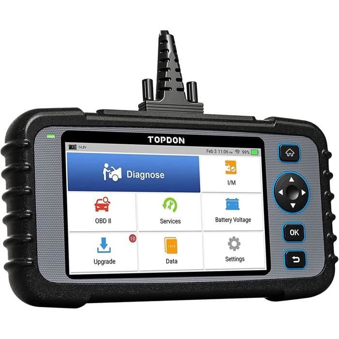 Scanner Auto TOPDON Carpal-A - Diagnostic OBD2 Bluetooth | 6 Réinitialisations | Guide Réparation | Compatible Voitures