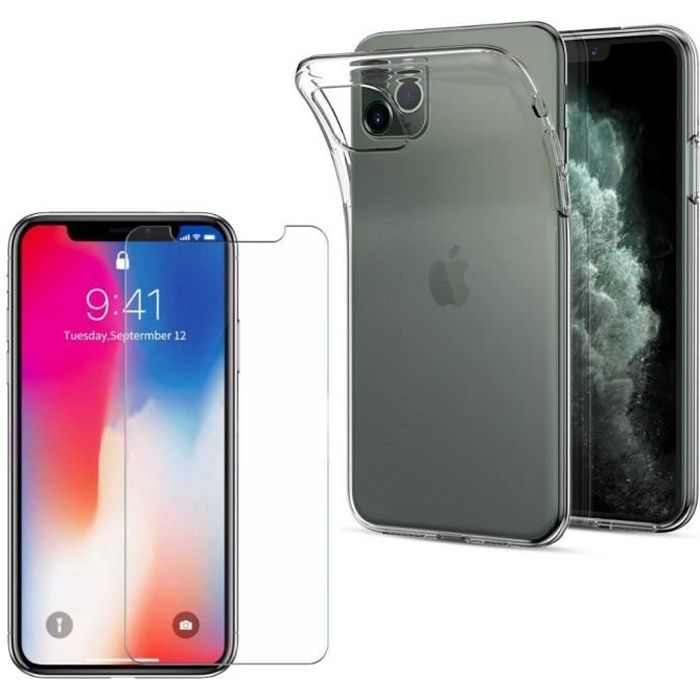 Coque Bumper + Film Verre Trempé Pour IPhone 11/11 Pro Max - Finition Mate - Neuf Garantie 1 An