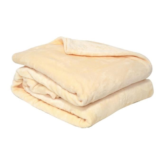 Couverture Polaire Polyester Perle 130 x 170 cm POYET MOTTE Gamme MICROFLANELLE