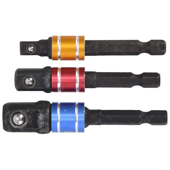 Lot De 4 Adaptateurs De Douille Hexagonale - 25, 30, 50, 65 Mm, Pour Tournevis Et Perceuses - 8