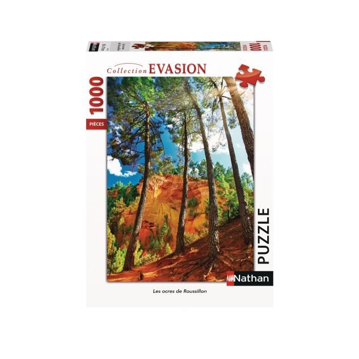 Puzzle 1000 pièces - Les ocres de Roussillon - Nathan - Adulte - Mixte - Paysage et nature