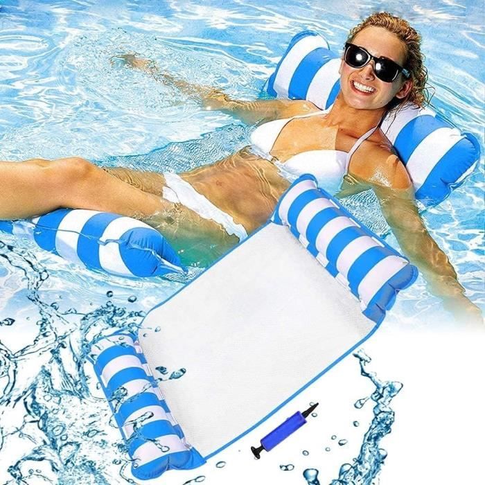 Lit Flottant Gonflable, Hamac Gonflable 4 En 1 Pliable Pour Piscine Et