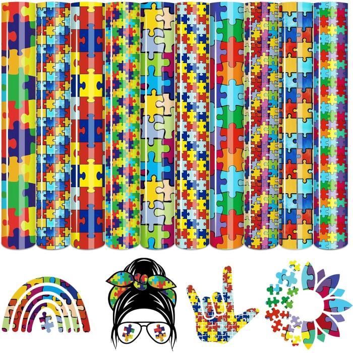 Lot De 10 Films De Traceur En Textile 30 Cm X 25 Cm Parfait Pour Cricut, Traceur Et Presse De