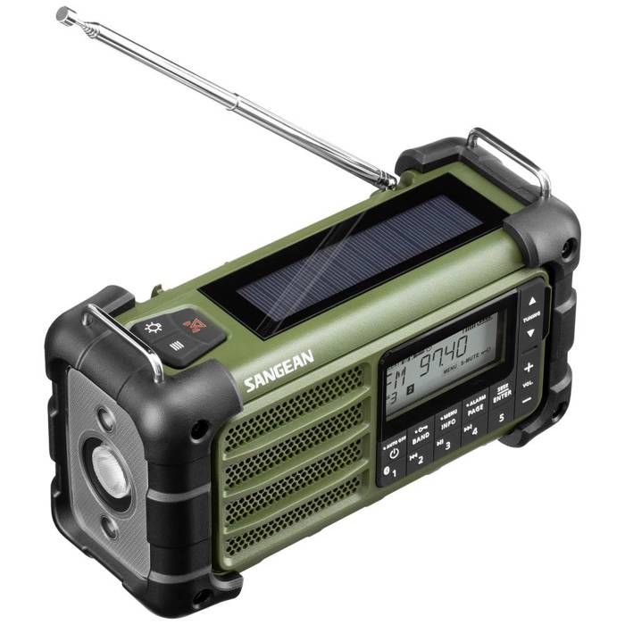 Radio dextérieur - SANGEAN - MMR-99 - FM/AM - Bluetooth - Solaire - Vert
