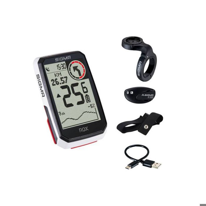 Compteur GPS - Sigma - Rox 4.0 Hr - 30 fonctions - Résistant à leau - Compatible E-bike