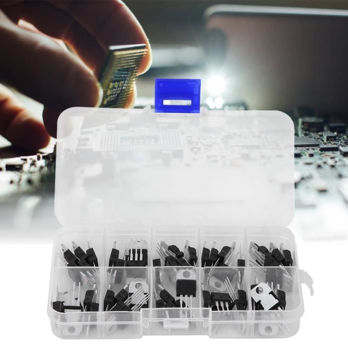 Basic Transistor Kit Fangming-transistor NPN Kit d'assortiment de transistors en silicium 50 ...