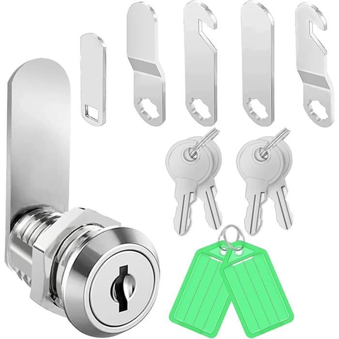 Serrure Pour Boîte Aux Lettres Avec 5 Plaques Et 2 Clés - Modèle C9100 - Zinc