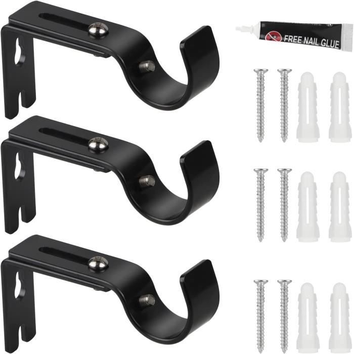 Lot De 3 Supports De Tringle À Rideaux Doubles Robustes Pour Tringles À Lot De 3 Supports De Tringle À Rideaux Doubles Robustes Pour Tringles À