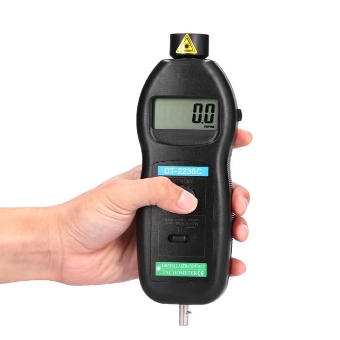 Tachymètre numérique YOSOO SM6236E - Mesure de vitesse de rotation et de ligne avec ou sans Tachymètre numérique YOSOO SM6236E - Mesure de vitesse de rotation et de ligne avec ou sans