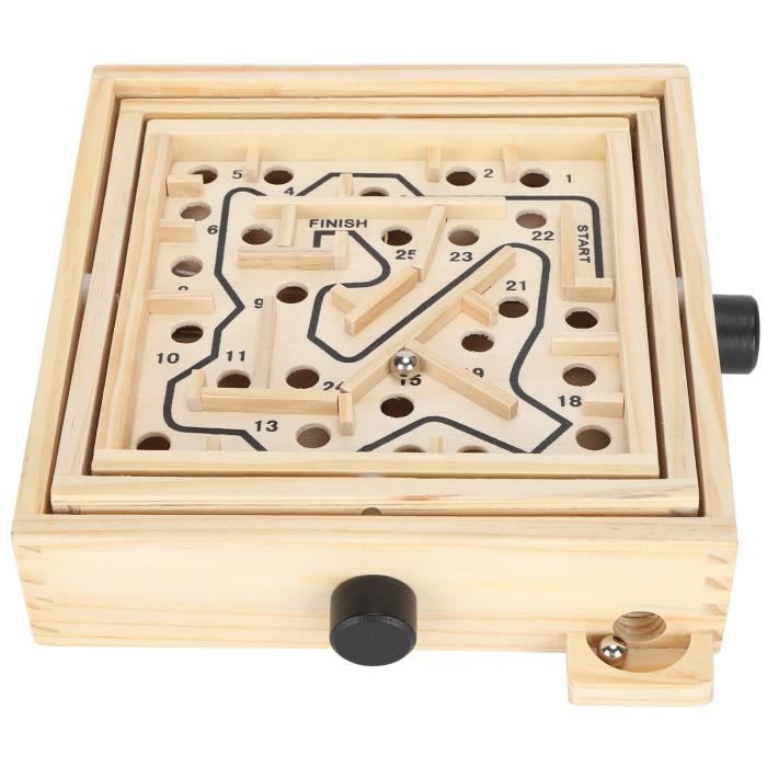 Labyrinthe à Bille En Bois Small Foot | Jeu D'Adresse Et De Patience - 21x21x5cm