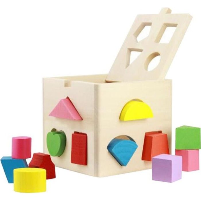 Bebe Tout Petits Activite Cube Apprentissage Jouet Centre De Jeu Jeu Educatif En Bois Cdiscount Jeux Jouets