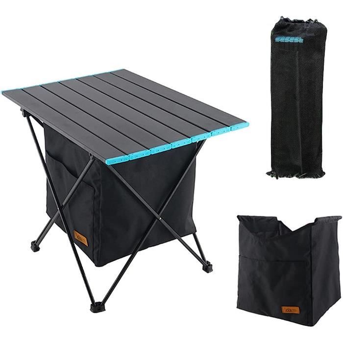 Table Pliante Camping Aluminium Blanc - Portable Pour Jardin BBQ Et Pique-nique