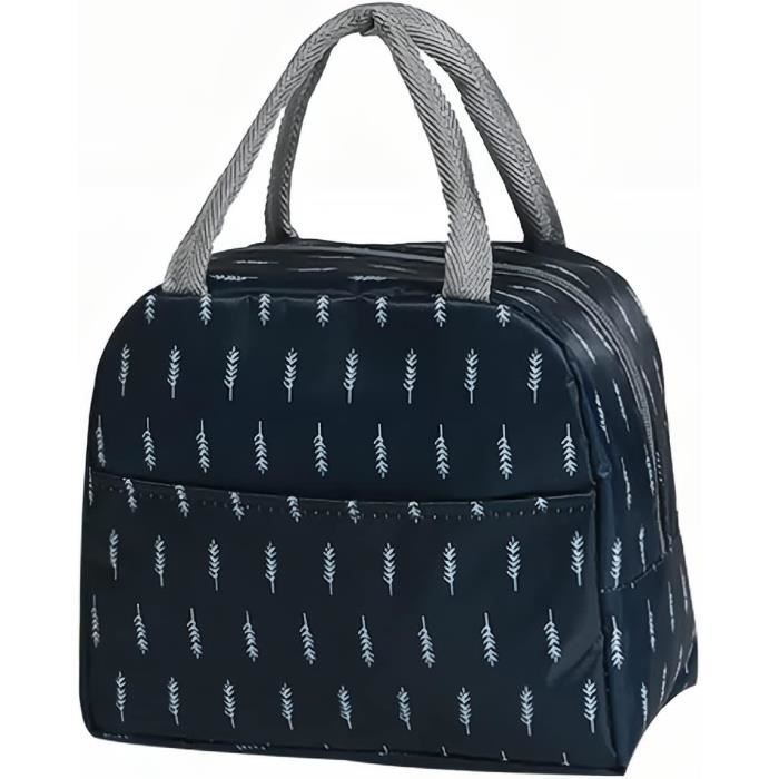 Sac Isotherme Repas 6L Noir - Lunch Box Isolée Étanche - Pour Bureau, École, Pique-nique - Poignée Rembourrée