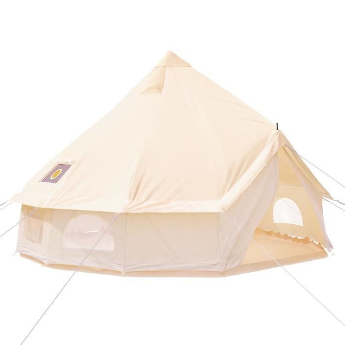 Tente Cloche VEVOR 6m - Pour 8 Personnes Avec Trou Poêle à Bois (glamping Familial)
