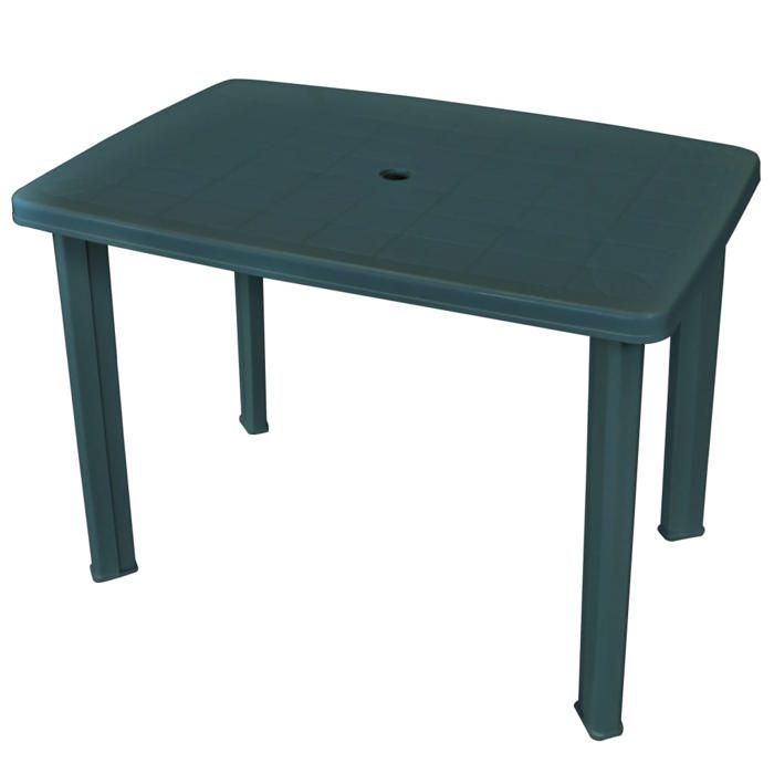 VidaXL Table de jardin Vert 101 x 68 x 72 cm Plastique  Cdiscount Jardin