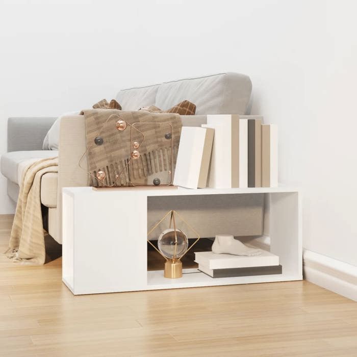 vidaXL Meuble TV Centre de Divertissement Armoire Basse Armoire Stéréo Salon Salle de Séjour Maison Intérieur Blanc 80x24x32 809107