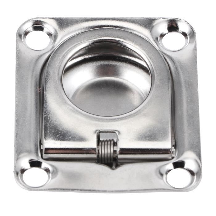 Bestgle Lot De 2 Loquets De Plancher Bateau – Anneaux De Traction Acier Inox 316 62x44 Mm, Poignées Trappe Pont Yacht