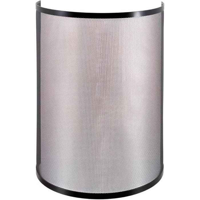Grille de Protection pour cheminée, Grille Pare-feu en Fer forgé coloris Noir - Hauteur 80 x Longueur 58 cm