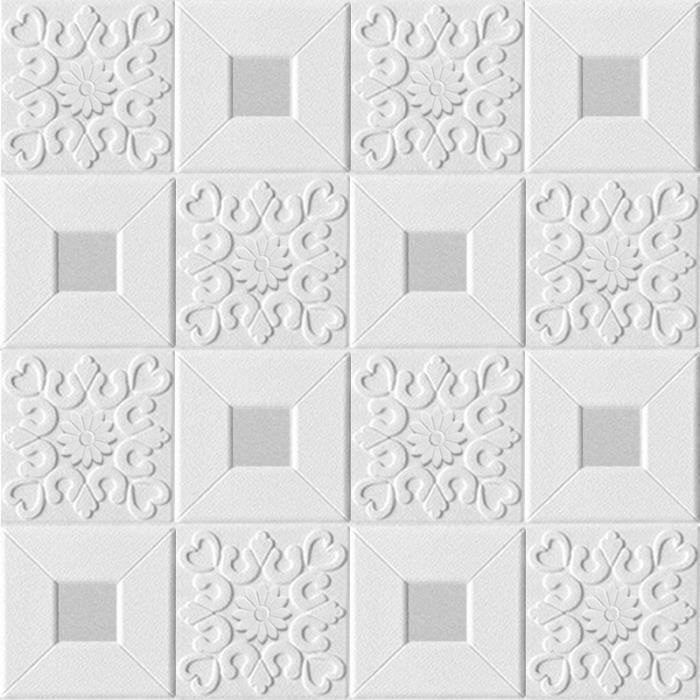Bordure Adhésive Mousse 3D – Papier Peint Floral Blanc, 230 X 8 Cm, Déco Mural