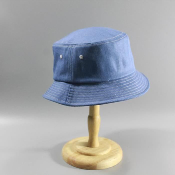 YAMEE Chapeau De Pêcheur En Denim – Anti-UV, Pliable, Respirant, Taille Unique 56 Cm – Pour Femme, Homme, Camping, Rando Et Plage