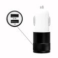Chargeur Allume-Cigare USB Noir de voiture Double Ports Ultra Rapide USB X2 Car Charger 12-24V pour Vivo V27 Pro-1