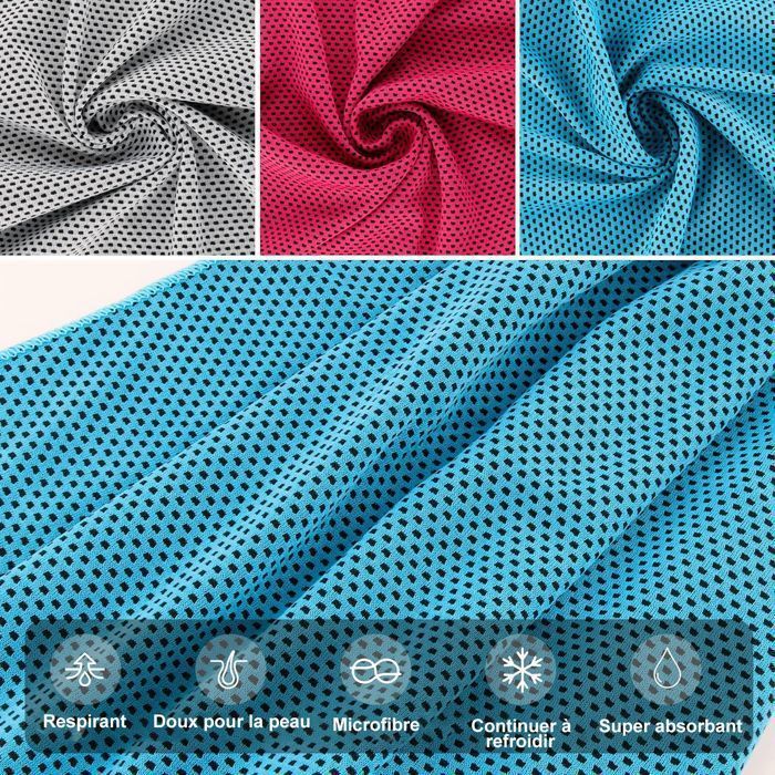 Serviette De Sport Rafraîchissante Citron - Microfibre, Absorbante, Pour Gym, Yoga, Course