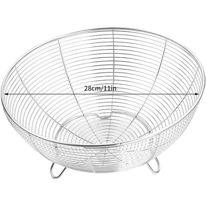 Passoire Évier Extensible Inox - Passoire Pliable Cuisine Pour Légumes Fruits - Noir Maille Fine