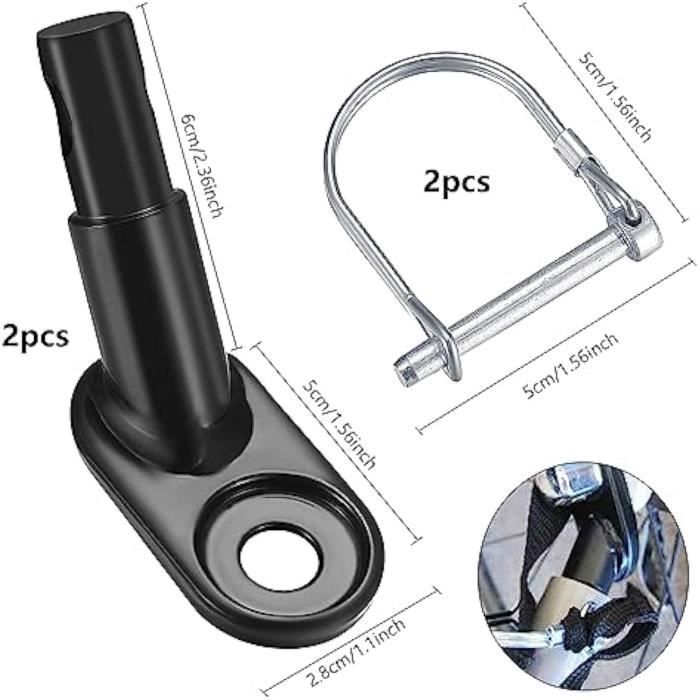 2x Attelage De Remorque Pour Vélo – Raccord En Fer, Marque VidaXL