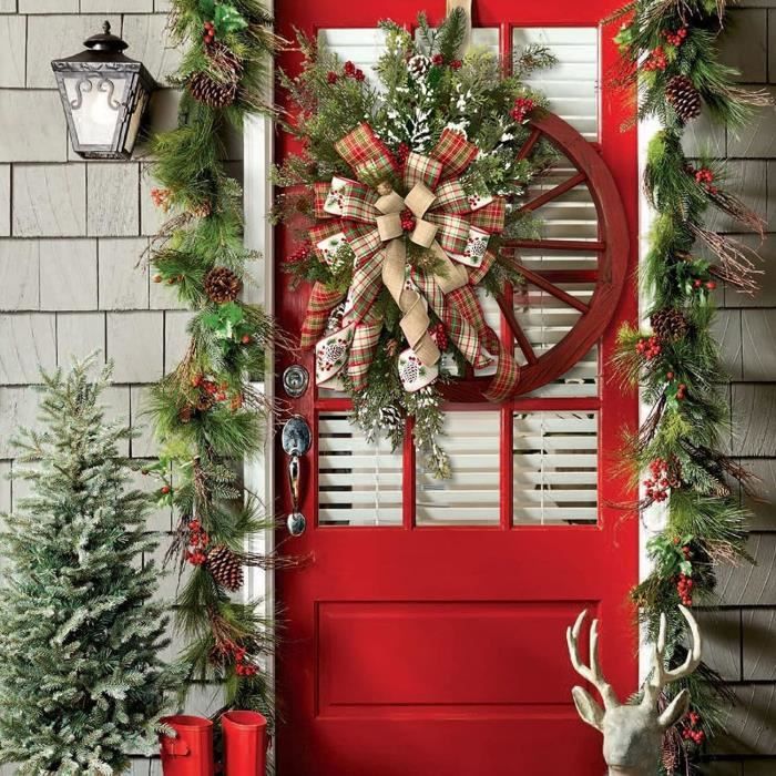6 Mini Couronnes De Noël Artificielles 7 Cm - Déco Porte, Fenêtre, Sapin Mini Couronnes Noël