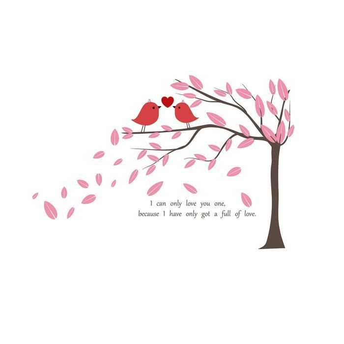Inseparables Sticker Autocollant inséparable de la Saint-Valentin salon chambre Stickers ...