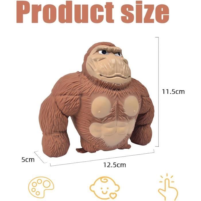 Jouet Anti-Stress Gorille Et Banane En Latex – Figurine Extensible, Déformable, Idéale Pour Anxiété, Enfants Et Adultes