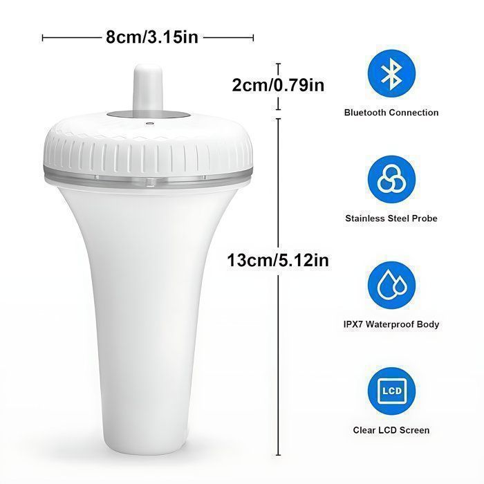 Thermomètre Piscine Flottant INKBIRD IBS-P02 - Thermomètre Numérique Précis Pour Piscine Et Aquarium