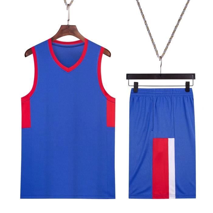 Ensemble Basket Ball Homme Bleu Maillot et Short S chage
