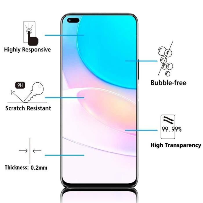 Ensemble Coque & Verre Trempé Pour Huawei Nova 8i/Honor 50 Lite Avec