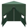 2*2M Tente de camping, tonnelle pour jardin, extérieur, réception, fête, vert-2