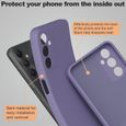 Coque pour Samsung Galaxy A34 5G - Protection Silicone Liquide Mat Antichoc Slim - Violet Foncé-2